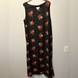 Floral Black Maxi Dress